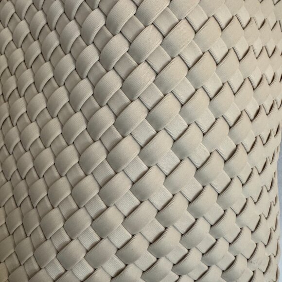 BCBG Woven Cream Tote Bag (looks like naghedi) - Picture 3 of 6
